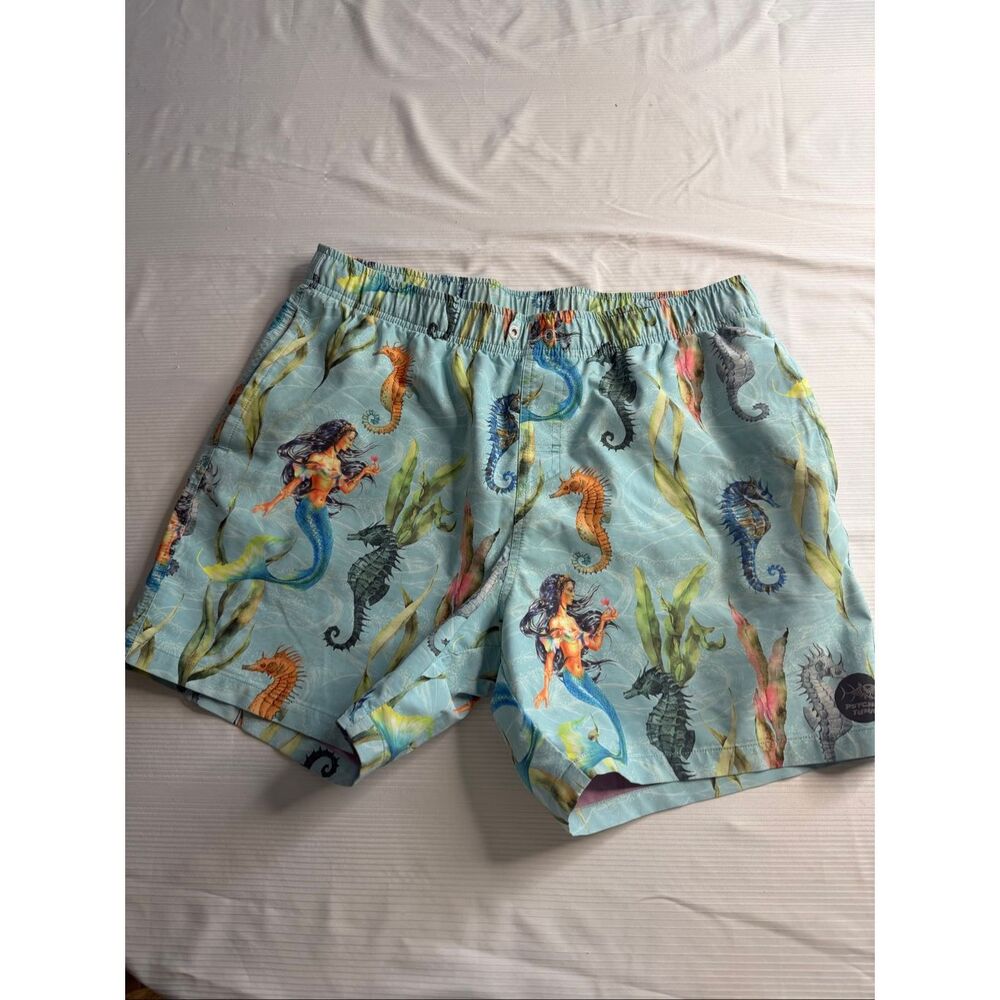 Psycho Tuna the SEA QUEEN Fair Aqua Swim Volley Shorts Trunks Size XL